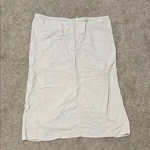 H&M Tan White Midi Cargo Skirt
